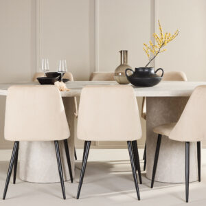 Narvik, Night – Ensemble repas ovale – Beige