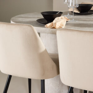 Narvik, Night – Ensemble repas ovale – Beige