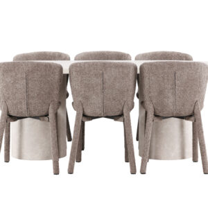 Narvik, Astoria – Ensemble repas ovale – Beige