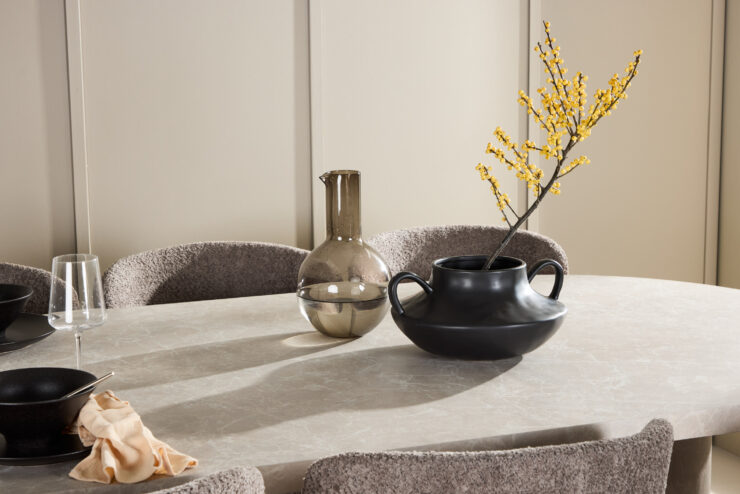 Narvik, Astoria – Ensemble repas ovale – Beige