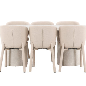 Narvik, Astoria – Ensemble repas ovale – Beige