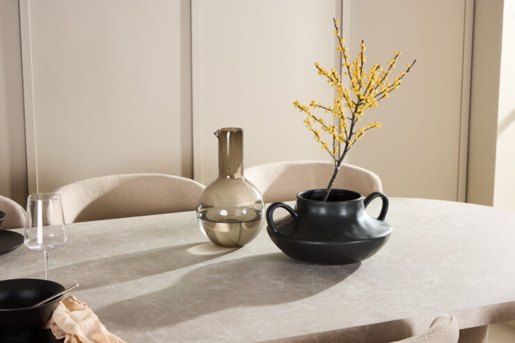 Narvik, Astoria – Ensemble repas ovale – Beige
