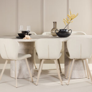 Narvik, Lilja – Ensemble repas ovale – Beige