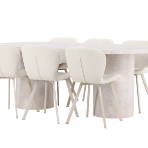 Narvik, Lilja – Ensemble repas ovale – Beige