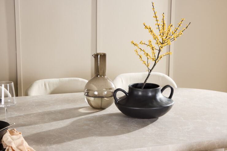 Narvik, Lilja – Ensemble repas ovale – Beige