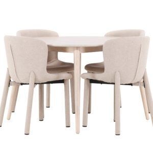 Flora, Astoria – Ensemble repas rond – Blanchi