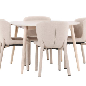 Flora, Astoria – Ensemble repas rond – Blanchi