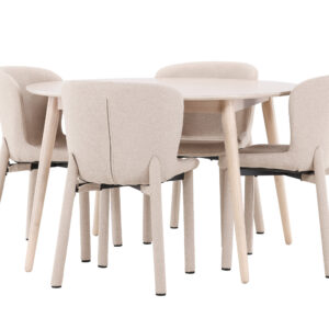 Flora, Astoria – Ensemble repas rond – Blanchi