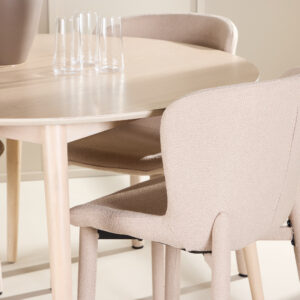 Flora, Astoria – Ensemble repas rond – Blanchi