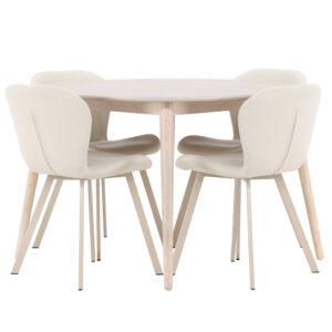 Flora, Lilja – Ensemble repas rond – Blanchi