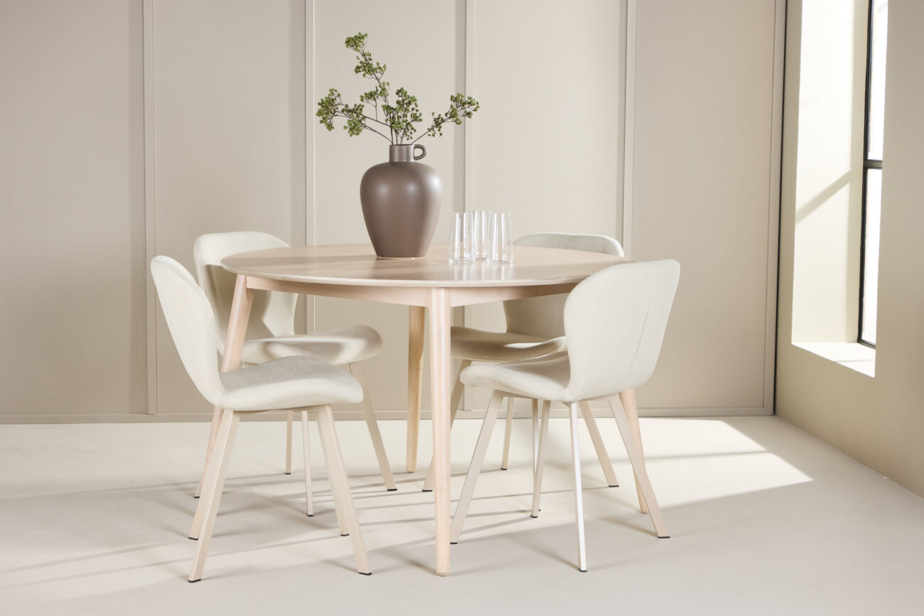 Flora, Lilja – Ensemble repas rond – Blanchi