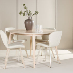 Flora, Lilja – Ensemble repas rond – Blanchi