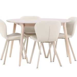 Flora, Lilja – Ensemble repas rond – Blanchi