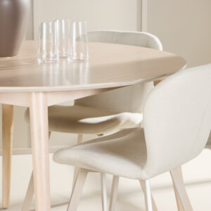 Flora, Lilja – Ensemble repas rond – Blanchi