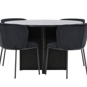 Strada, Edina – Ensemble repas ovale – Noir