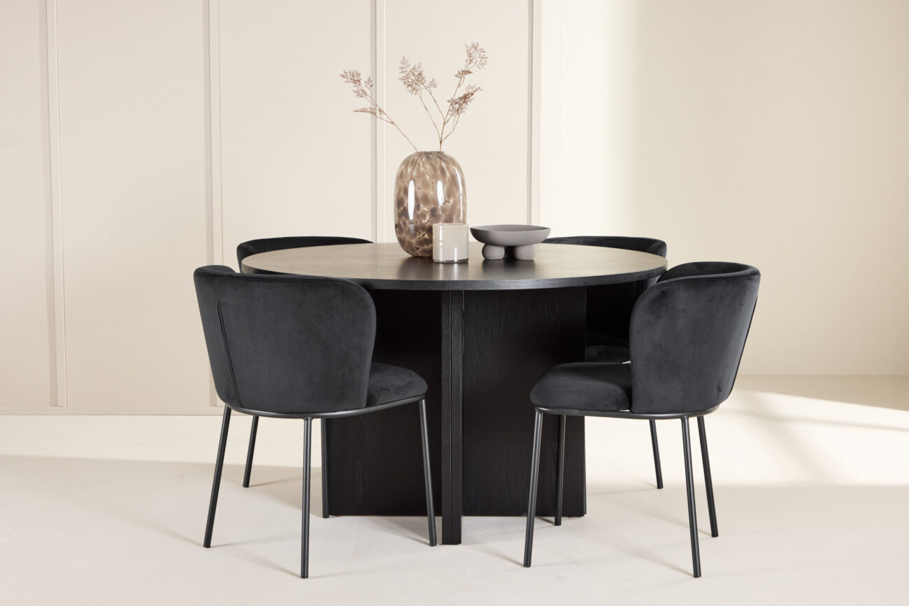 Strada, Edina – Ensemble repas ovale – Noir