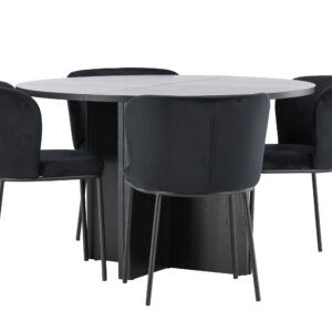 Strada, Edina – Ensemble repas ovale – Noir