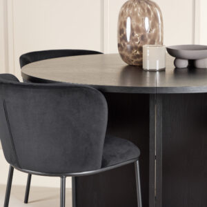 Strada, Edina – Ensemble repas ovale – Noir