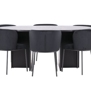 Strada, Edina – Ensemble repas ovale – Noir