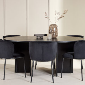 Strada, Edina – Ensemble repas ovale – Noir