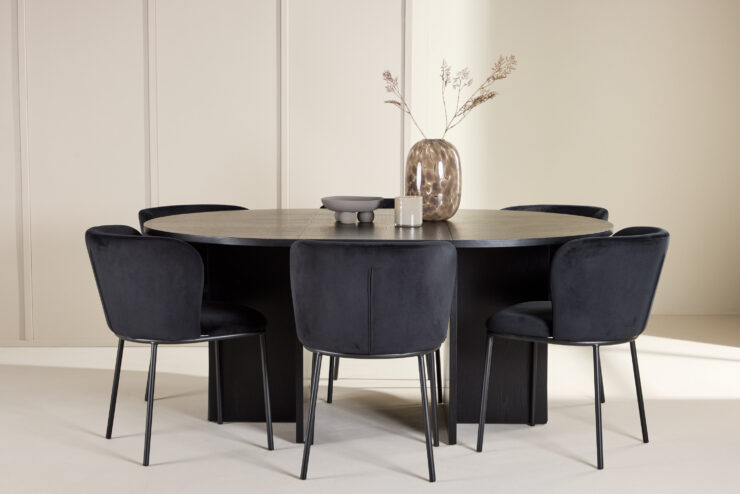 Strada, Edina – Ensemble repas ovale – Noir