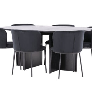 Strada, Edina – Ensemble repas ovale – Noir