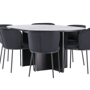 Strada, Edina – Ensemble repas ovale – Noir