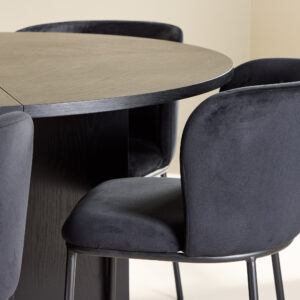 Strada, Edina – Ensemble repas ovale – Noir