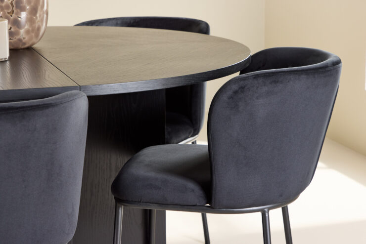 Strada, Edina – Ensemble repas ovale – Noir