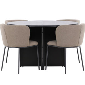 Strada, Edina – Ensemble repas ovale – Noir