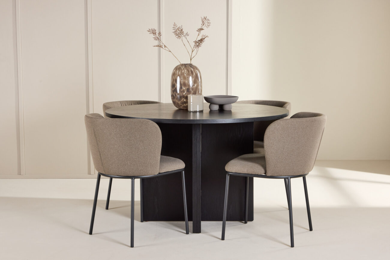 Strada, Edina – Ensemble repas ovale – Noir