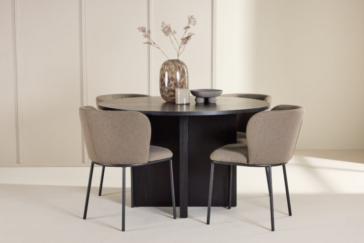 Strada, Edina – Ensemble repas ovale – Noir