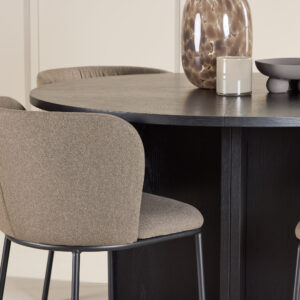 Strada, Edina – Ensemble repas ovale – Noir