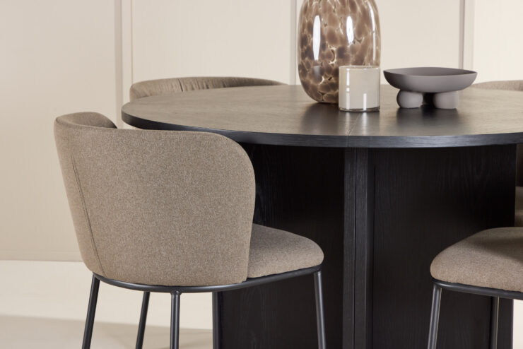 Strada, Edina – Ensemble repas ovale – Noir