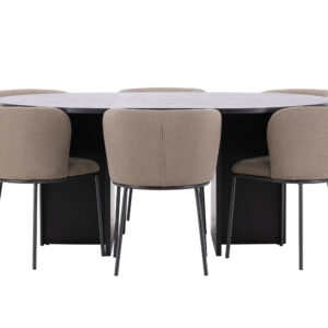 Strada, Edina – Ensemble repas ovale – Noir
