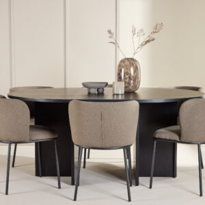 Strada, Edina – Ensemble repas ovale – Noir