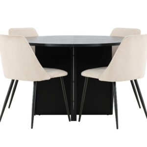Strada, Night – Ensemble repas ovale – Noir