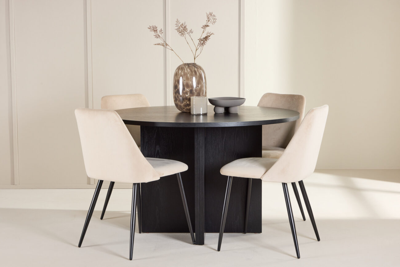 Strada, Night – Ensemble repas ovale – Noir