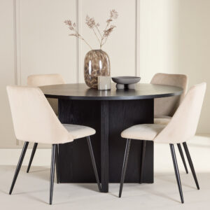 Strada, Night – Ensemble repas ovale – Noir