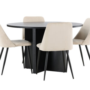 Strada, Night – Ensemble repas ovale – Noir