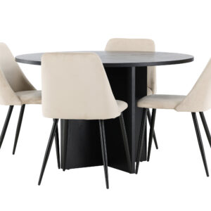 Strada, Night – Ensemble repas ovale – Noir