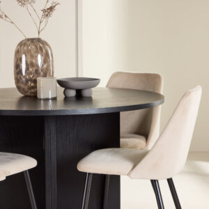 Strada, Night – Ensemble repas ovale – Noir
