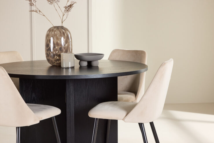 Strada, Night – Ensemble repas ovale – Noir