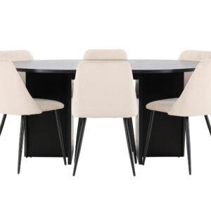 Strada, Night – Ensemble repas ovale – Noir