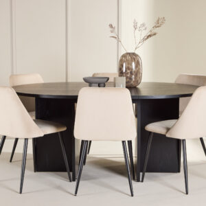 Strada, Night – Ensemble repas ovale – Noir