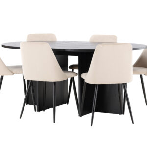 Strada, Night – Ensemble repas ovale – Noir