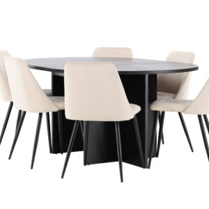 Strada, Night – Ensemble repas ovale – Noir