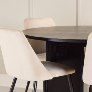 Strada, Night – Ensemble repas ovale – Noir