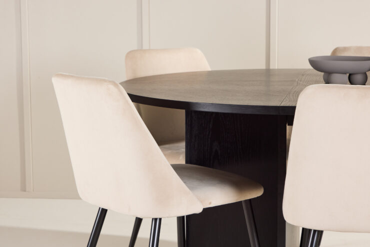 Strada, Night – Ensemble repas ovale – Noir