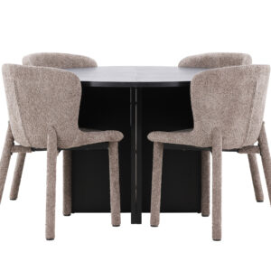 Strada, Astoria – Ensemble repas ovale – Noir